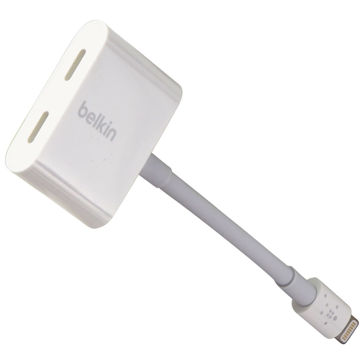 Belkin RockStar Series Audio and Charge Adapter for Apple iPhones (MFI) - White image 1