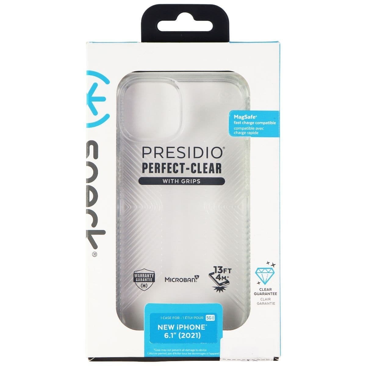 Speck Presidio Perfect Clear Grip Case for Apple iPhone 13 - Clear image 4