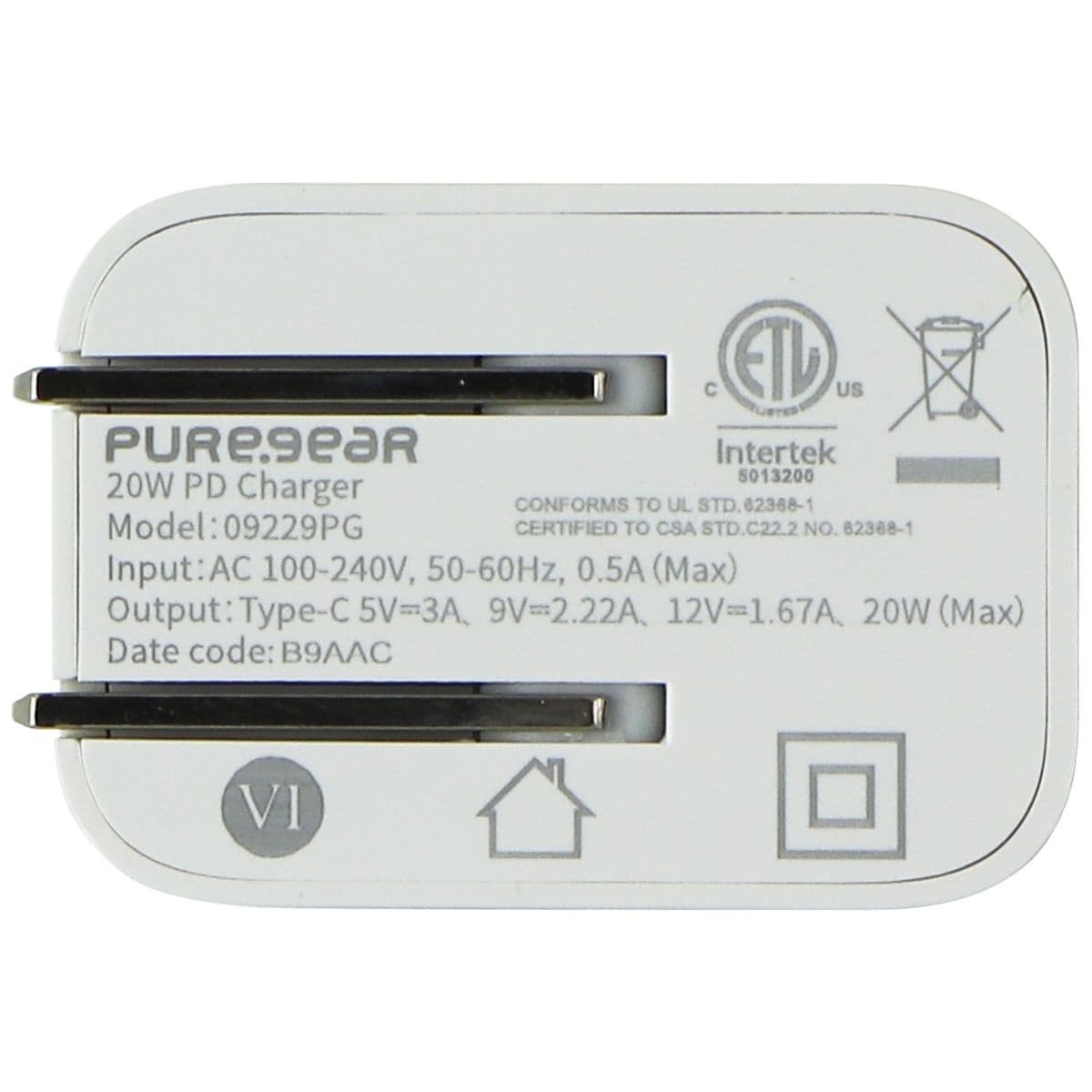 PureGear (20W) LightSpeed USB-C Wall Charger + USB-C 2.0 Cable - White image 4