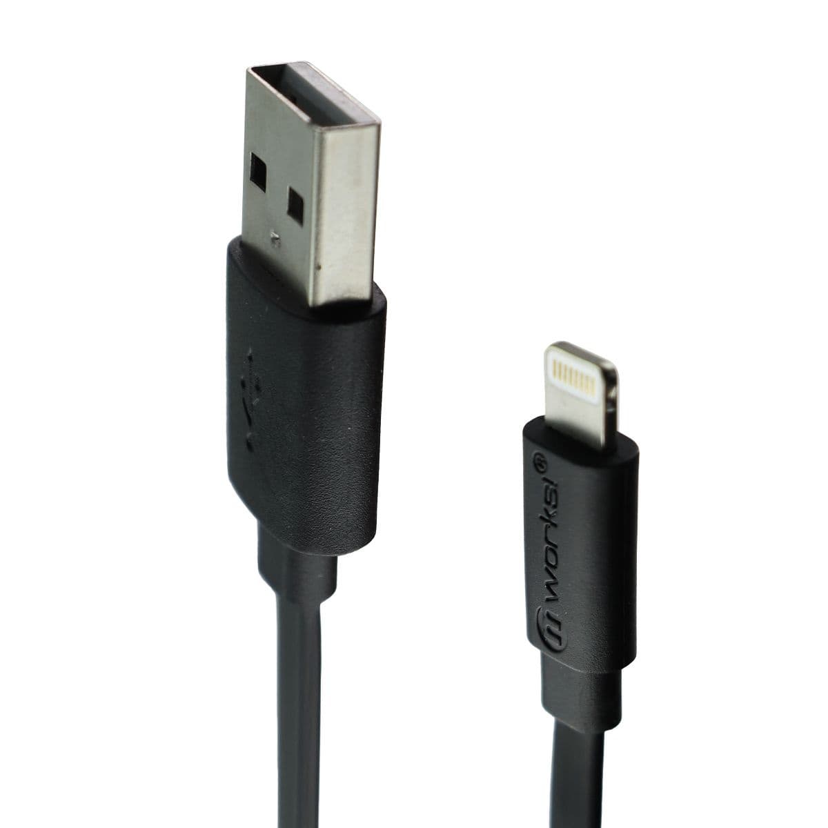 mWorks! mPower! (6-inch) Flat Sync & Charge 8-Pin MFi USB Cable - Black image 1