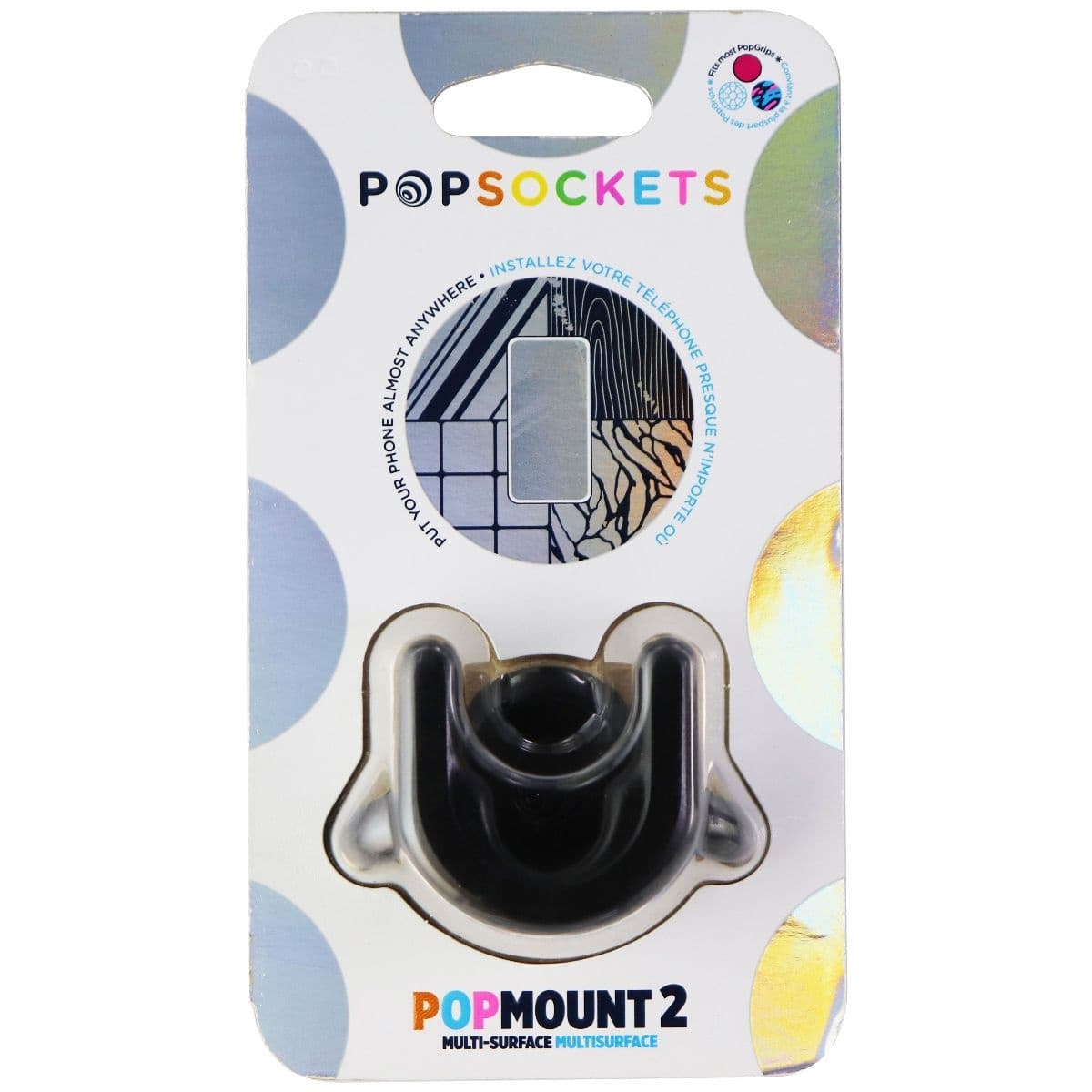 PopSockets PopMount 2: Multisurface Mount Grip - Black image 1