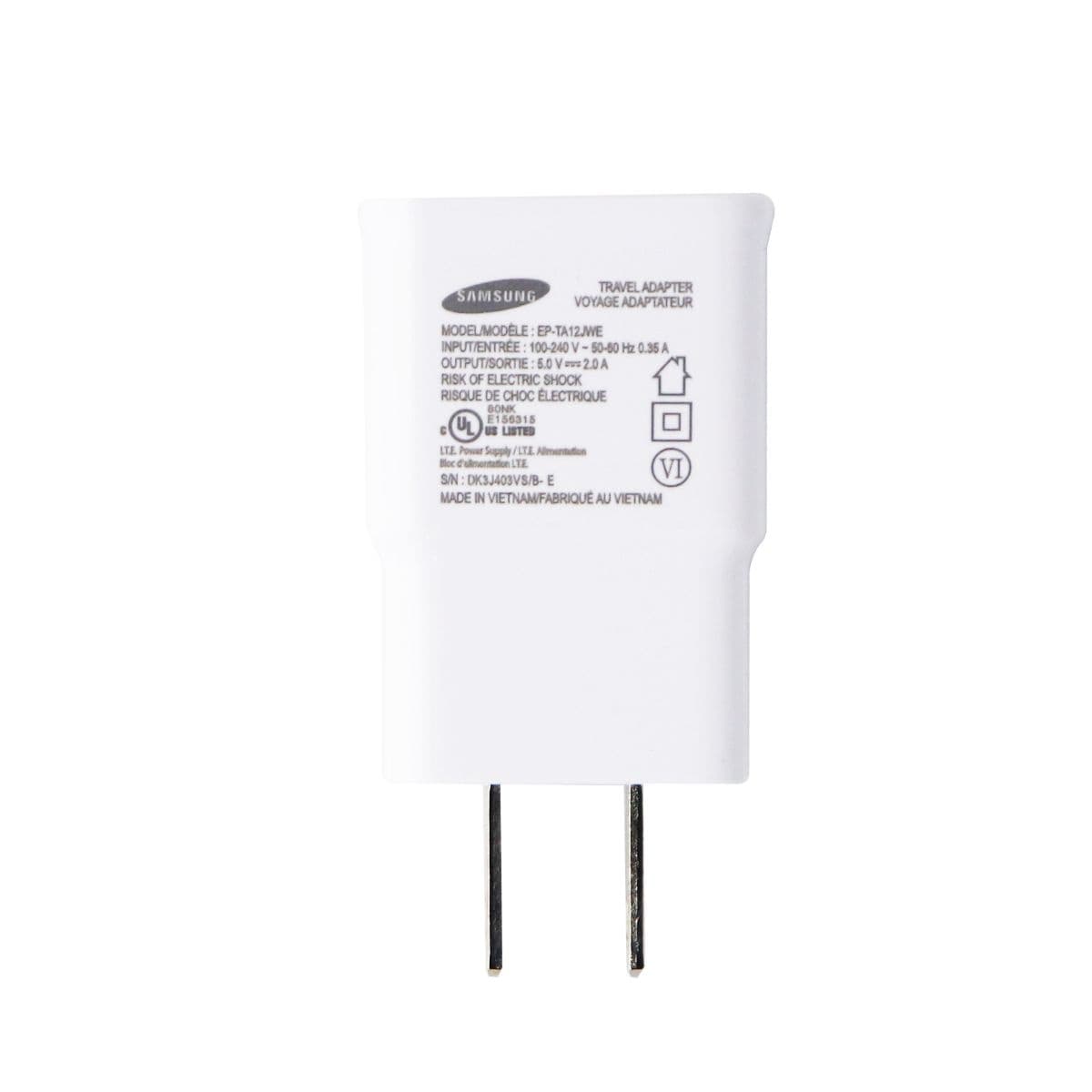 Samsung (EP-TA12JWE) 5V 2A Wall Adapter for USB Devices - White image 1