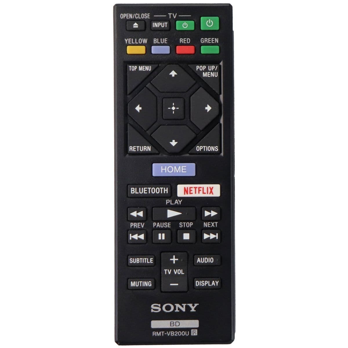 Sony Remote Control (RMT-VB200U) for Select Sony Blu-Ray Players - Black