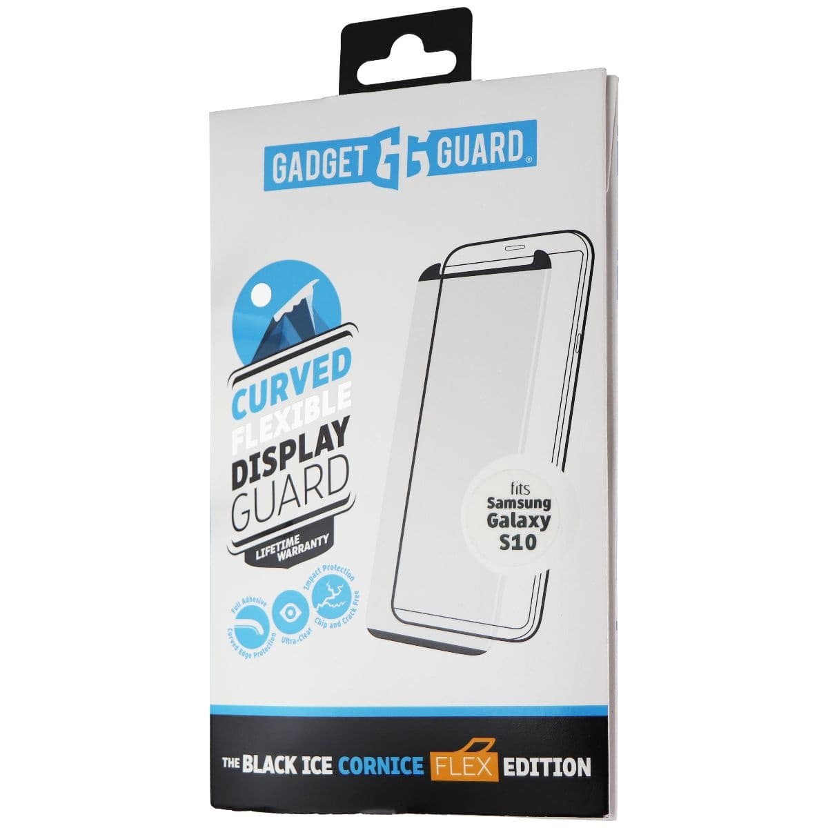 Gadget Guard (Black Ice Cornice Flex) Tempered Glass for Samsung Galaxy S10 image 1