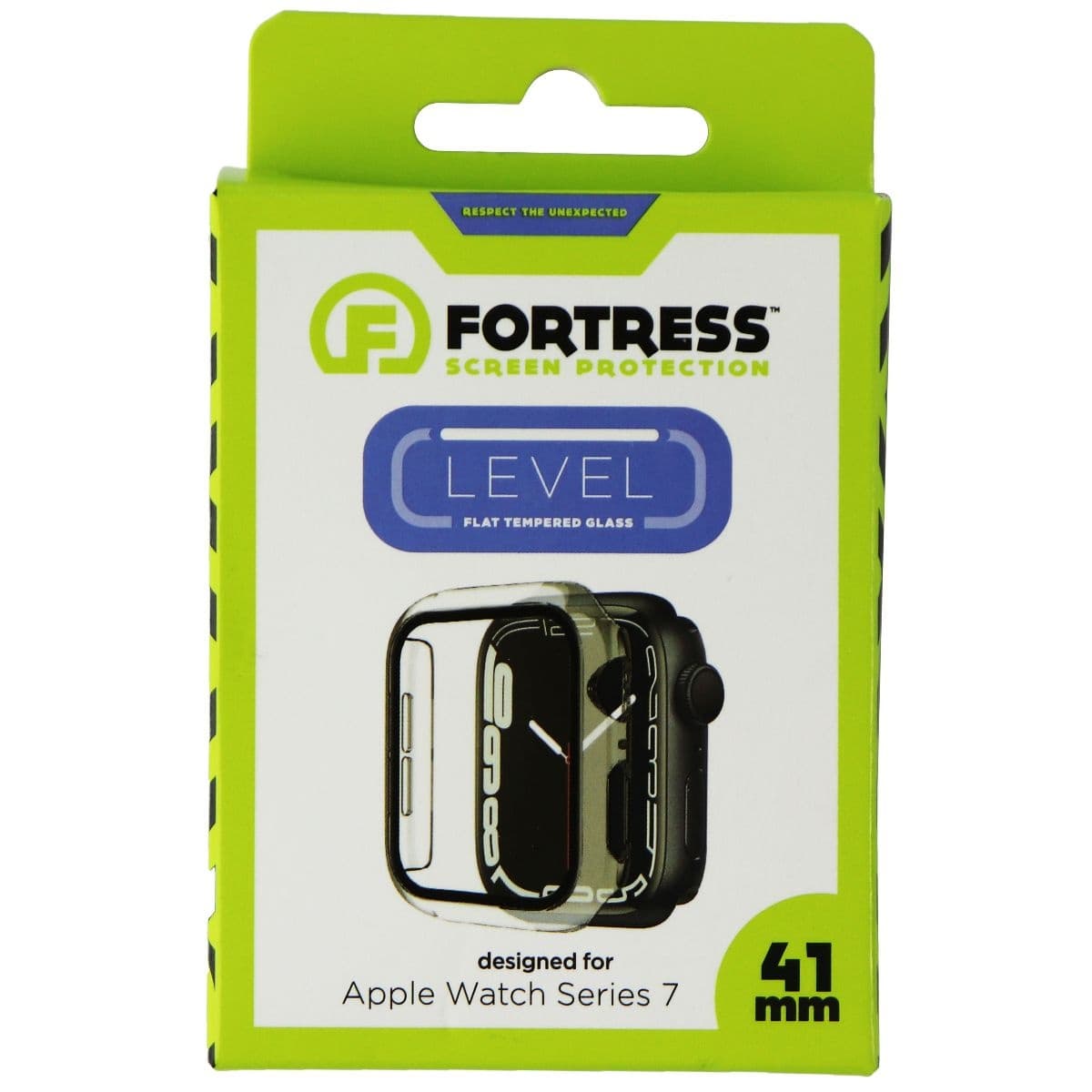 Fortress LEVEL Series Flat Tempered Glass for Apple Watch Series 7 (41mm) Clear image 1