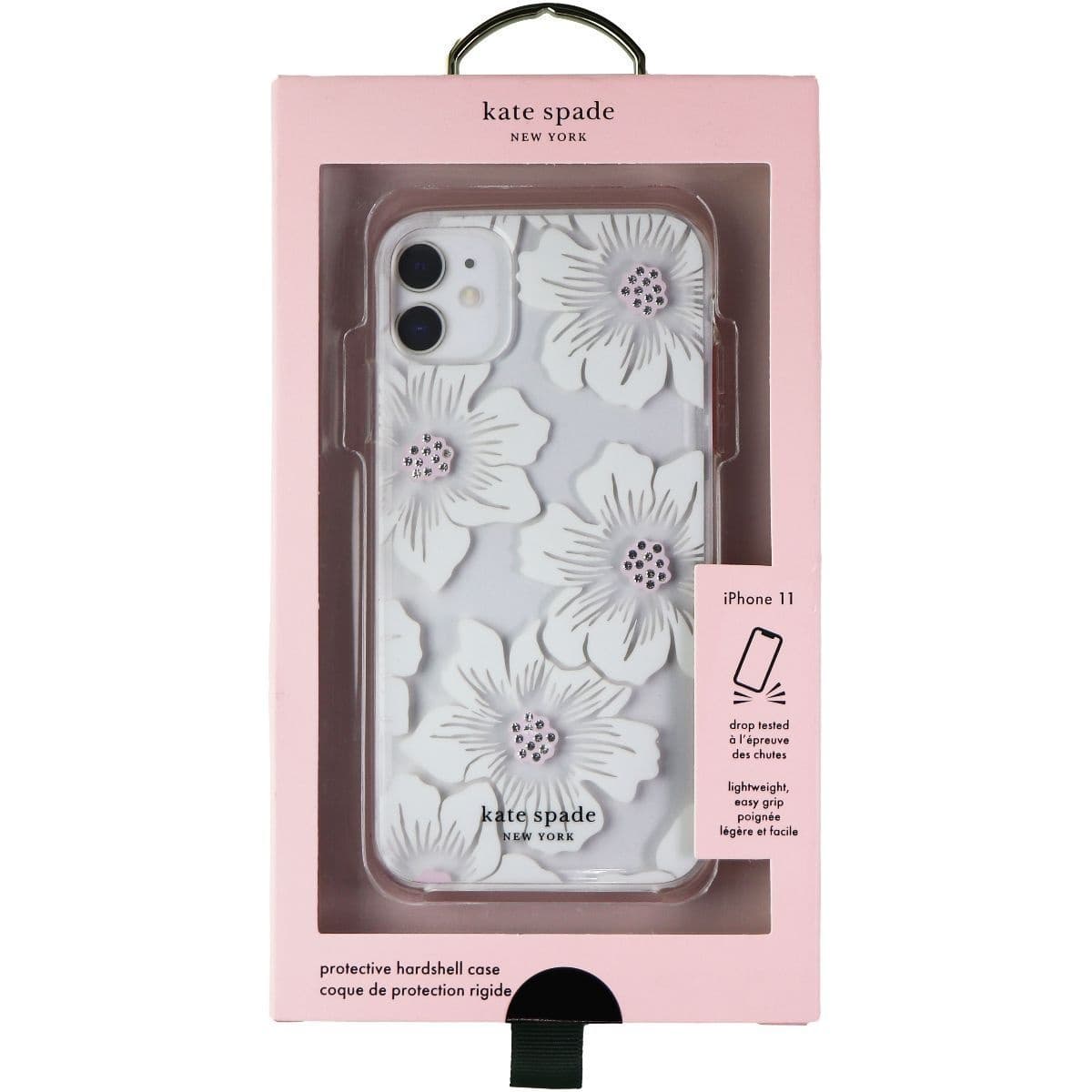 Kate Spade Hardshell Case for Apple iPhone 11 - White Hollyhock/Clear image 4