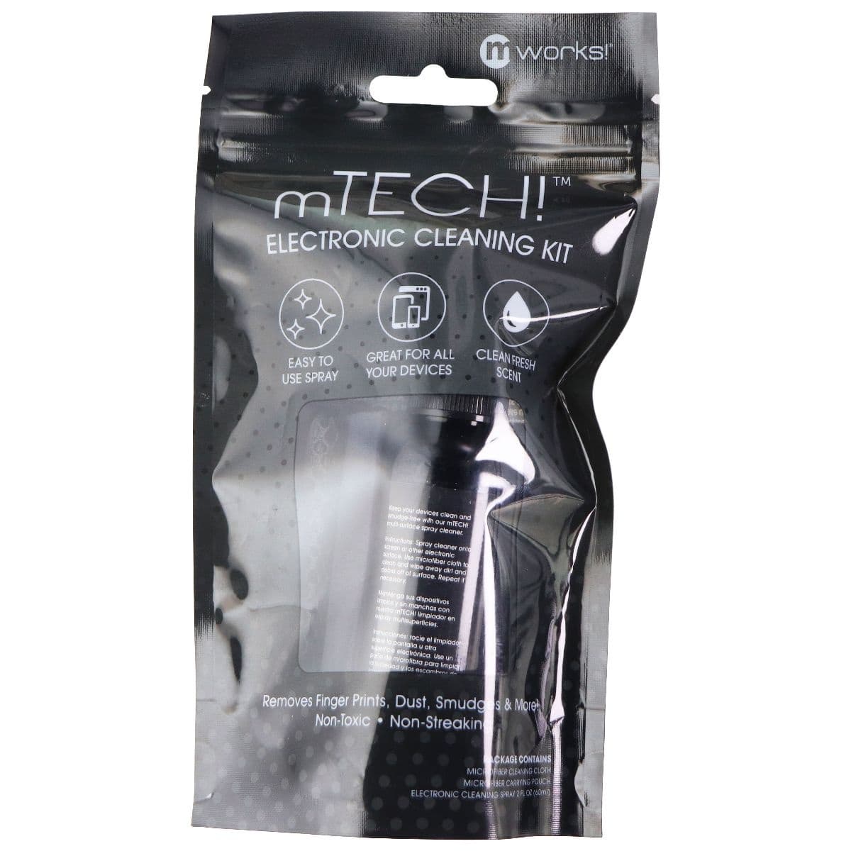 mWorks! mTech! Electronic Cleaning Kit with Spray Bottle & Cloth image 1