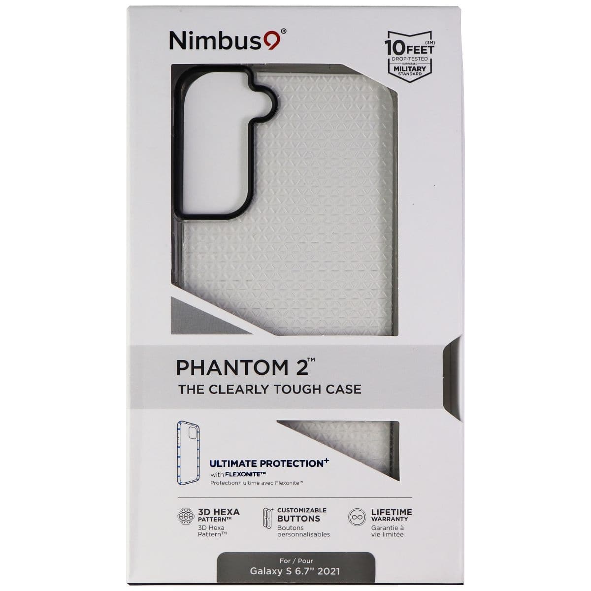 Nimbus9 Phantom 2 Series Case for Samsung Galaxy (s21+) - Clear Hexa Pattern image 4