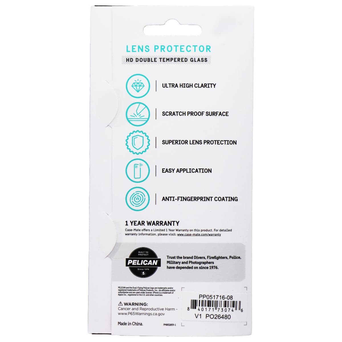 Pelican Aluminum Ring HD Lens Protectors for iPhone 15 Pro Max/15 Pro - Black image 2