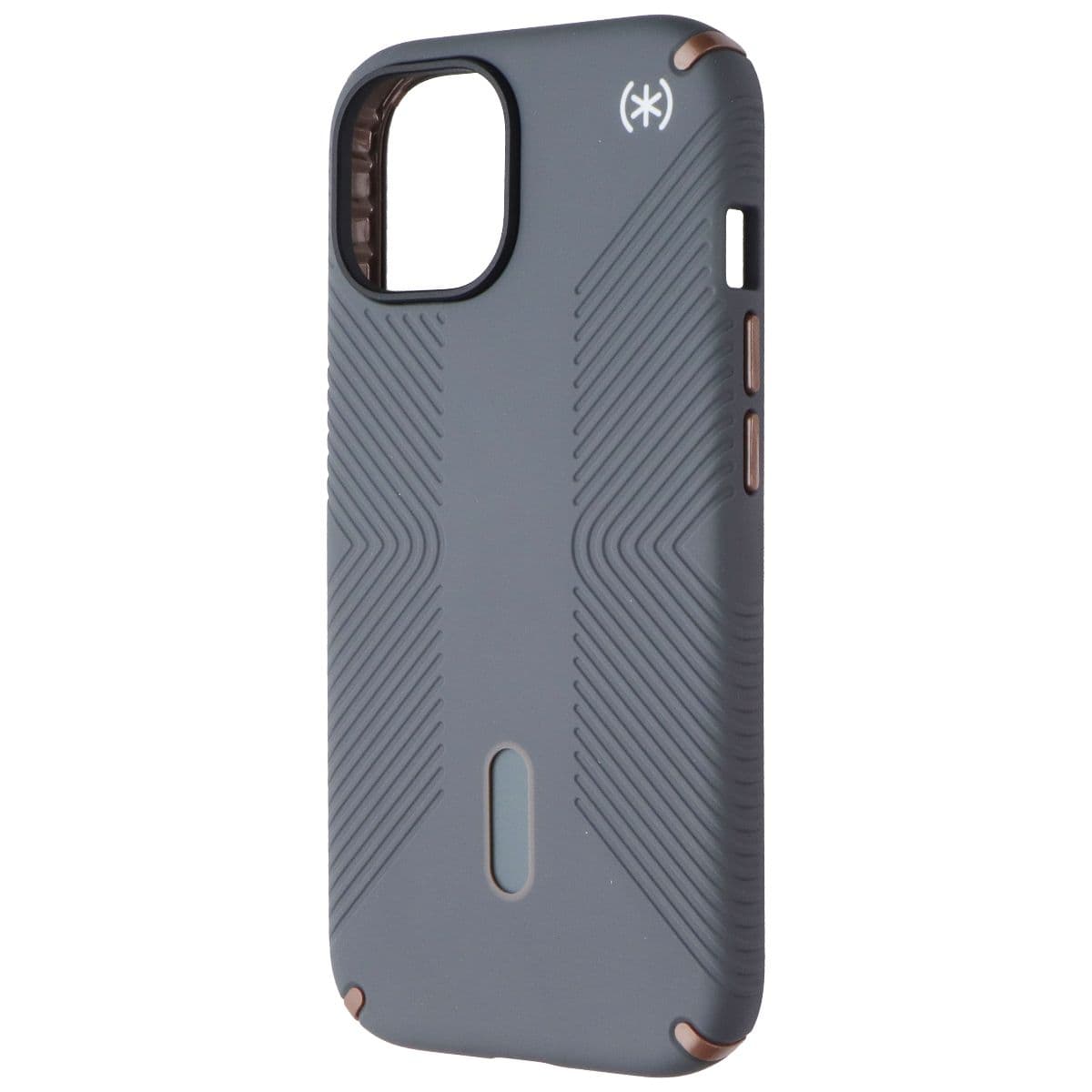 Speck Presidio2 Grip Case for MagSafe iPhone 15 - Charcoal Gray / Bronze / White image 1