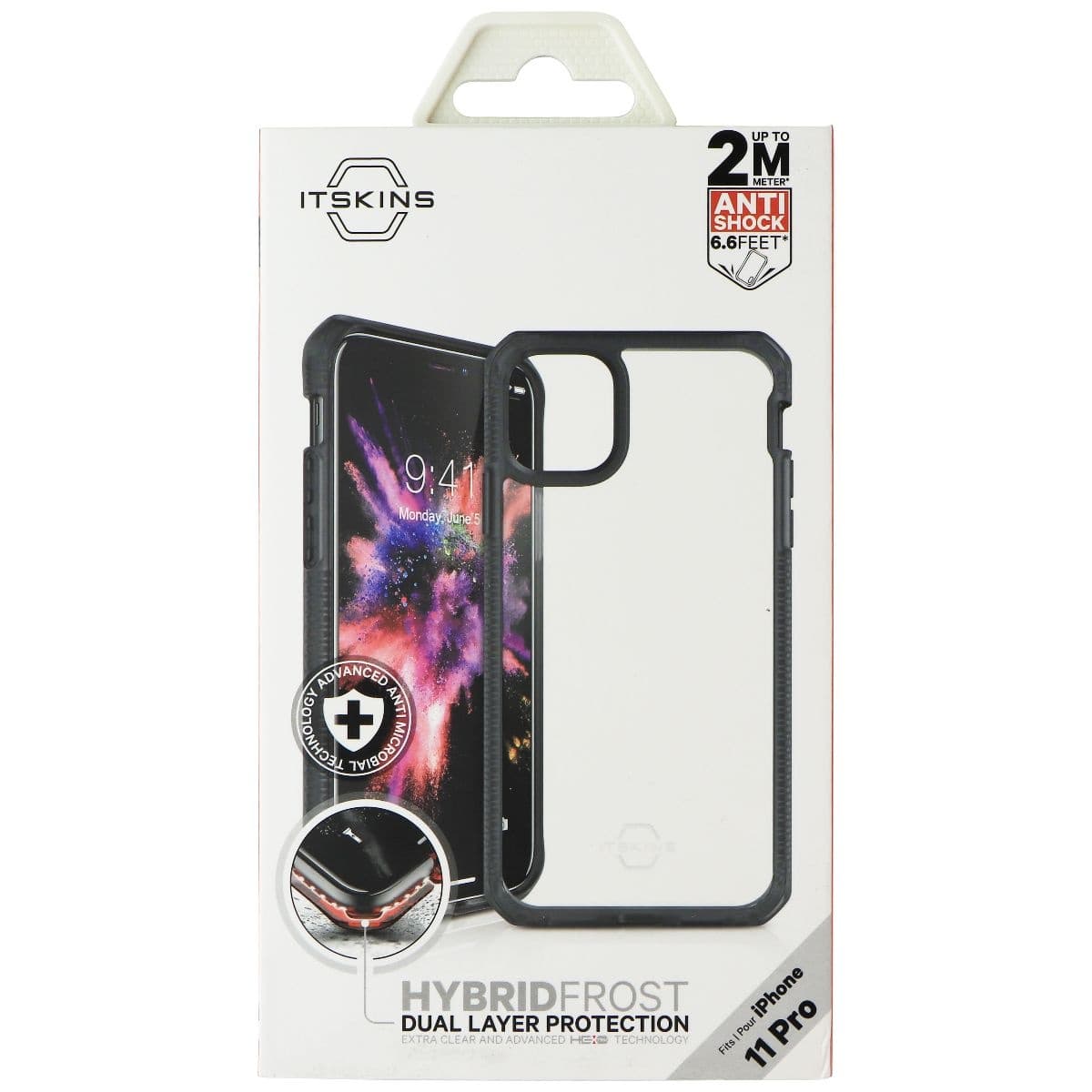 ITSKINS Hybrid Frost Case for Apple iPhone 11 Pro - Black and Transparent image 1