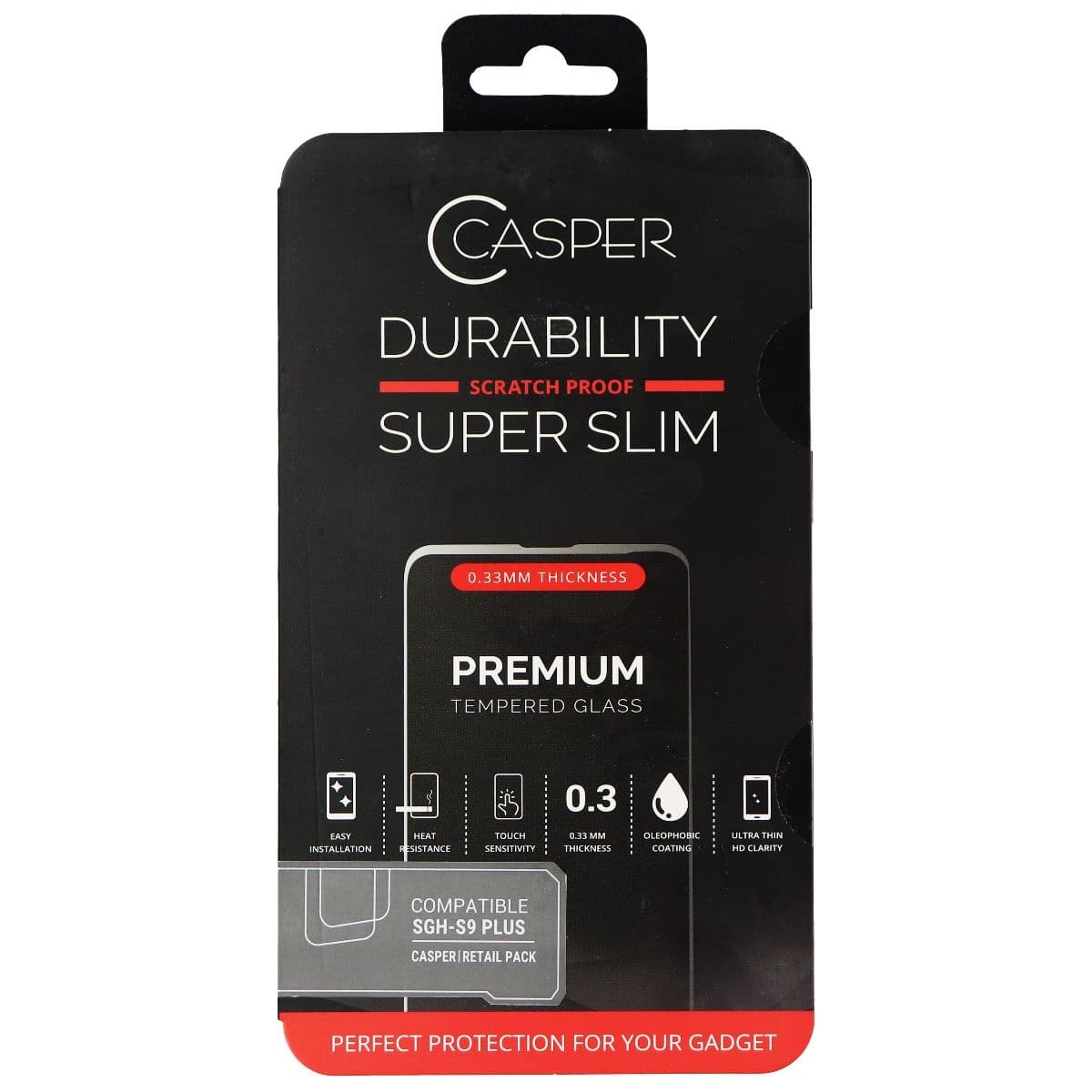 Casper Premium Ultra Thin 9H Tempered Glass for Samsung Galaxy S9+ (Plus) image 1