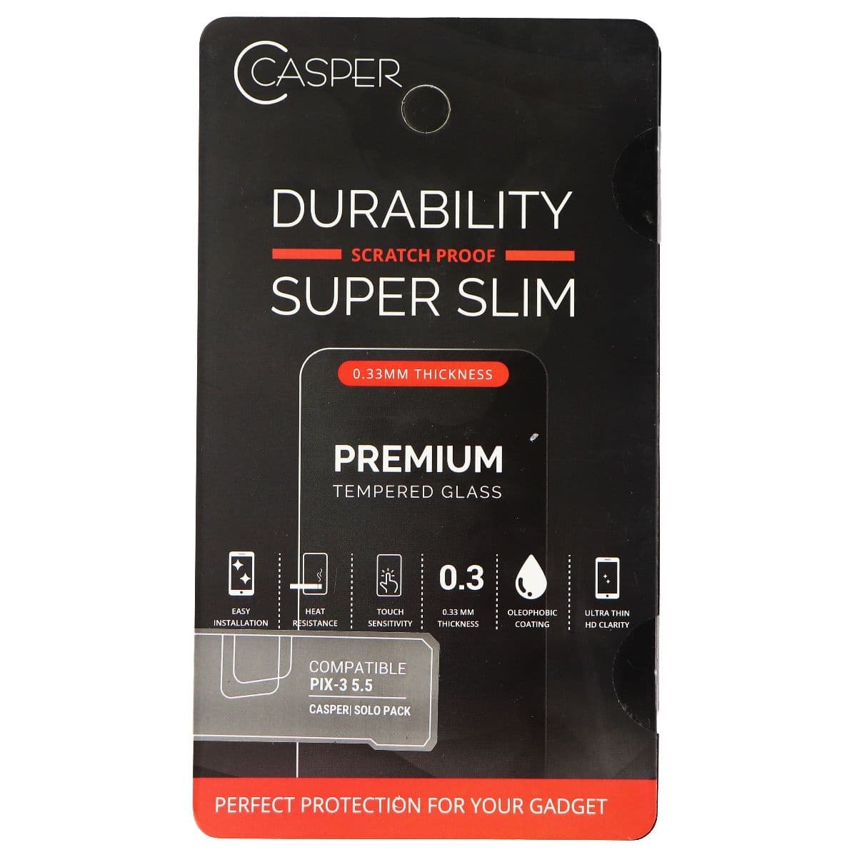 Casper Premium Ultra Thin 9H Tempered Glass for Google Pixel 3 Smartphone image 1
